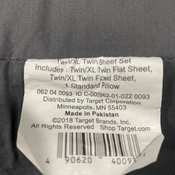 TwinXL Dark Grey sheet set from Target - Picture 2 of 2